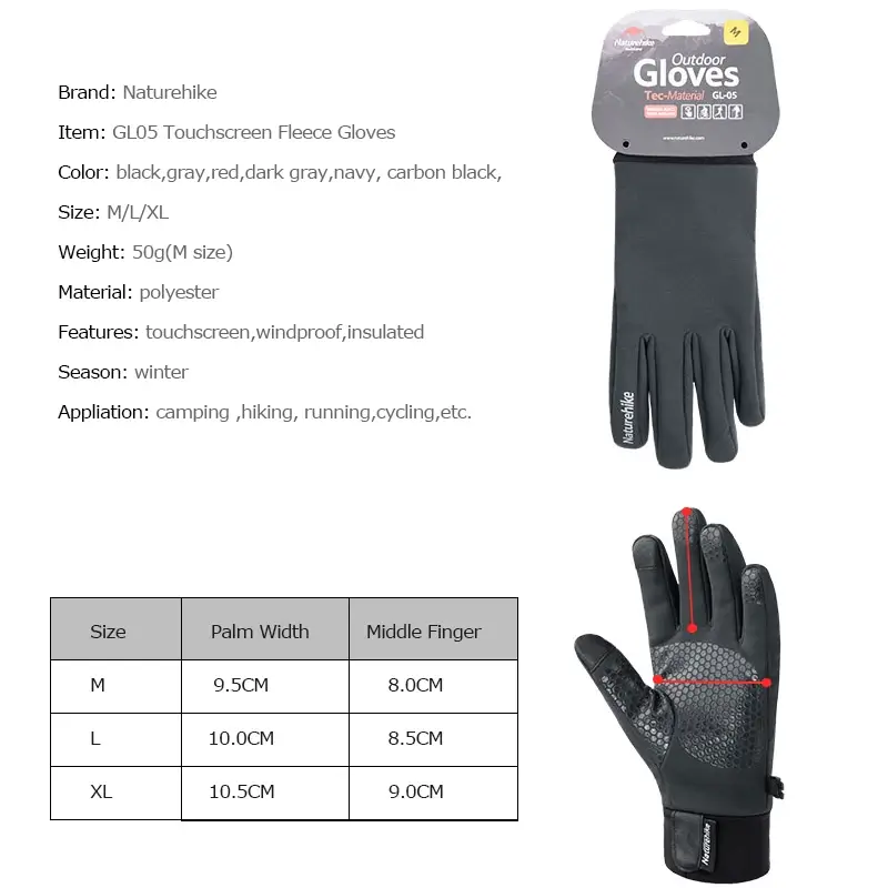 Naturehike Anti-Slip Windproof Cycling Gloves — Alpinist