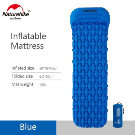 Naturehike Outdoor FC-12 Nylon TPU Air Sleeping Mattress With-Pillow