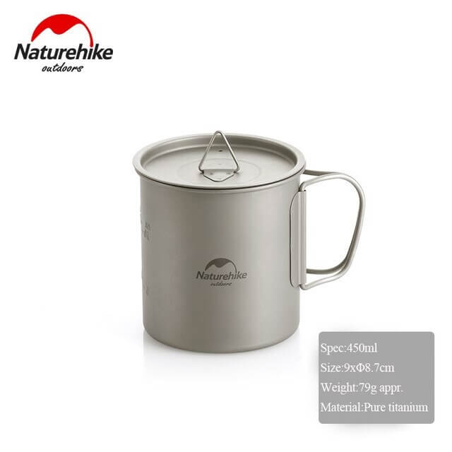 Naturehike Outdoor Ultralight Pure Titanium Cup 450ml — Alpinist