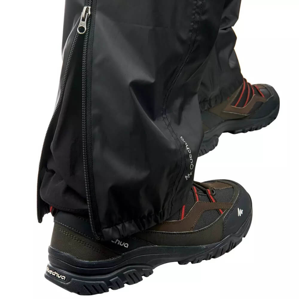 Black Quechua MH500 Womens Waterproof Mountain Walking Over Trousers