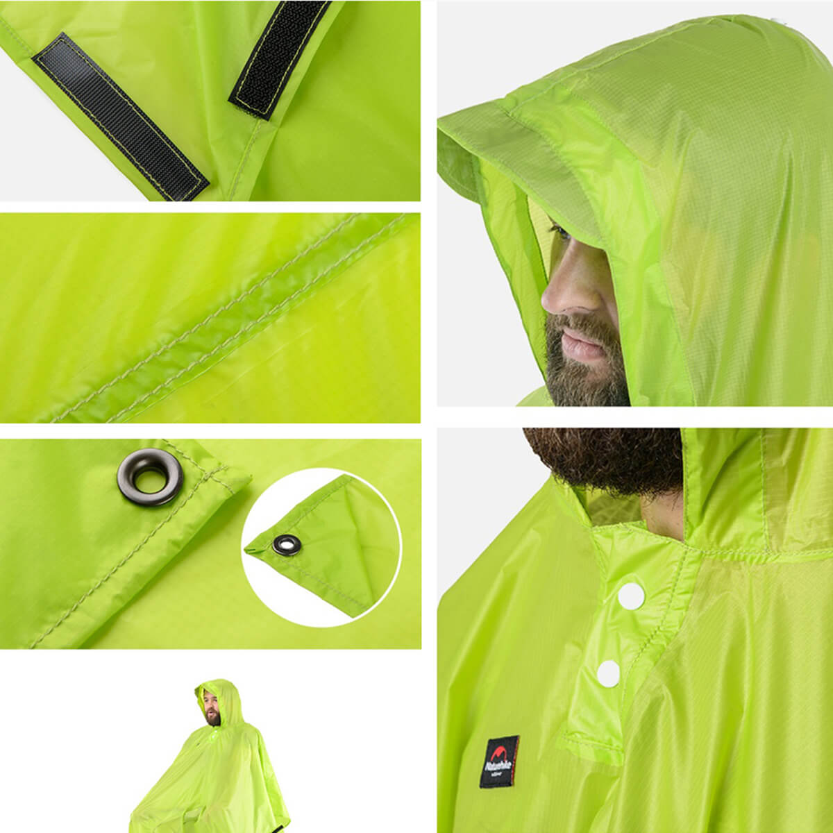 Naturehike Outdoor 3in1 Multifunction Waterproof Windbreaker Poncho Raincoat  210T — Alpinist