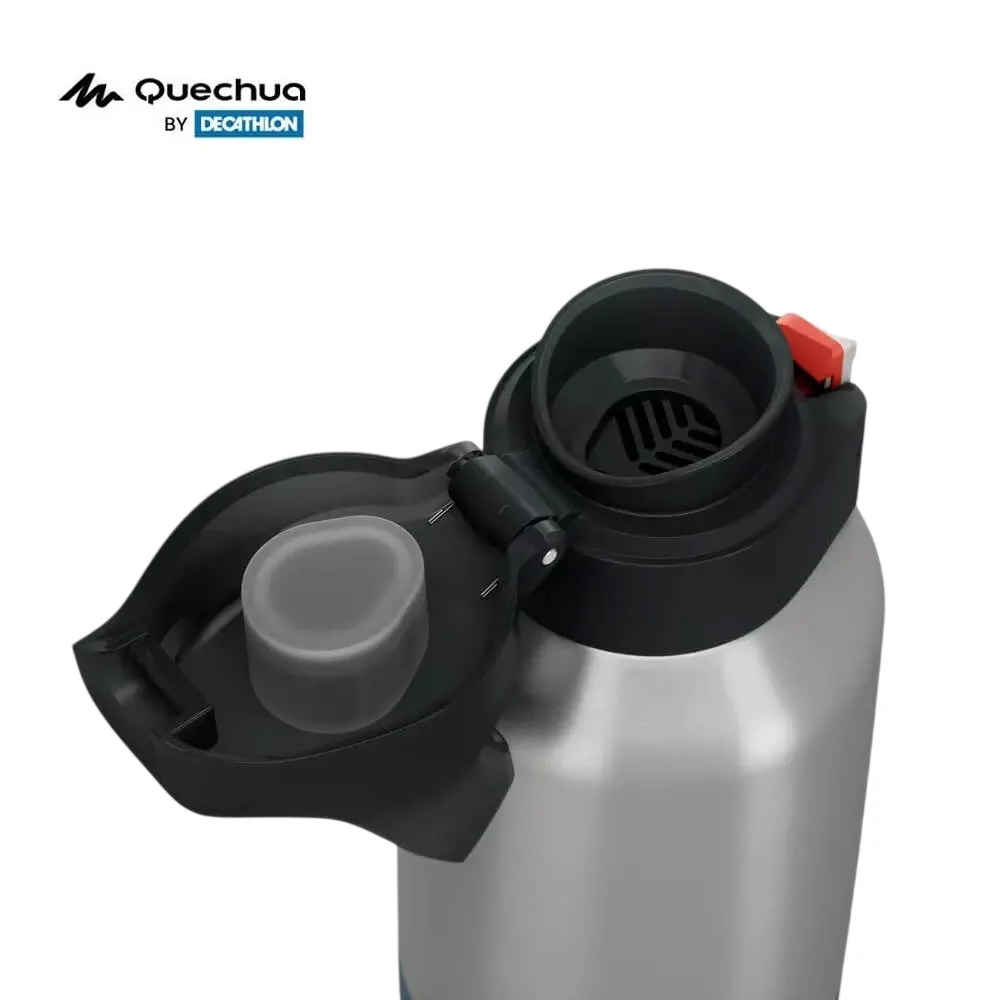 Decathlon Quechua 0.8L Insulated Stainless Steel Water Bottle Quick Open Lid Outdoor Hiking - Image 11