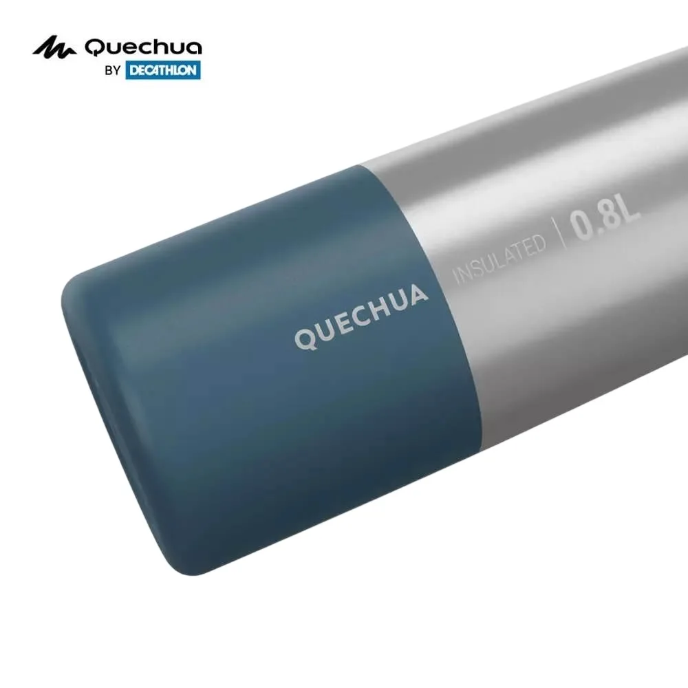 Decathlon Quechua 0.8L Insulated Stainless Steel Water Bottle Quick Open Lid Outdoor Hiking - Image 8