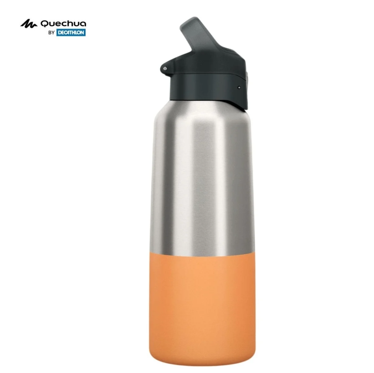 Decathlon Quechua 0.8L Insulated Stainless Steel Water Bottle Quick Open Lid Outdoor Hiking - Image 3