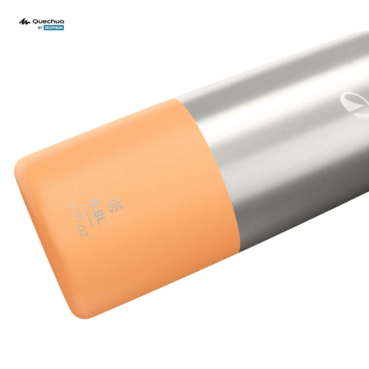 Decathlon Quechua 0.8L Insulated Stainless Steel Water Bottle Quick Open Lid Outdoor Hiking - Image 5