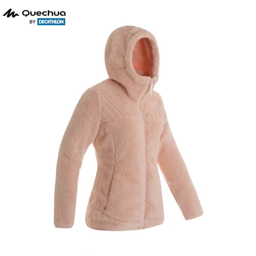 decathlon quechua womens ultra warm hiking fleece jacket sh100