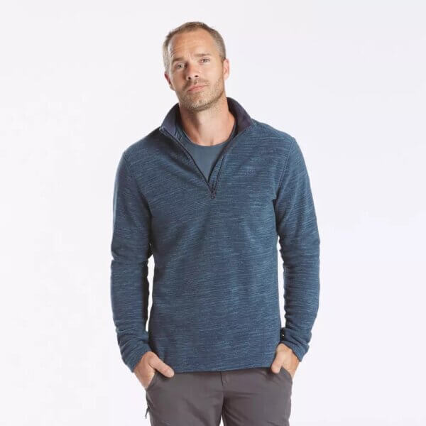 Men’s Fleece Sweater - MH 100 Blue/Grey