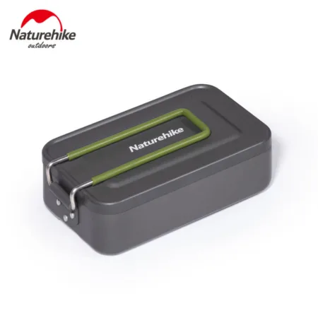 Naturehike Outdoor Camping Aluminum alloy Square Lunch Box 0.8Ltr