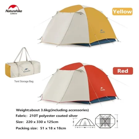 Naturehike Outdoor 3Persons Yunchuan Cloud-Creek Pro Ultralight Freestanding Tent