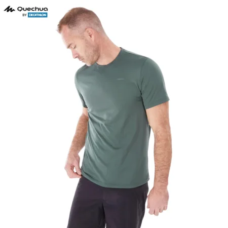 Decathlon Quechua MH100 Men's Dry Fit Activewear T-Shirt Ocean Green
