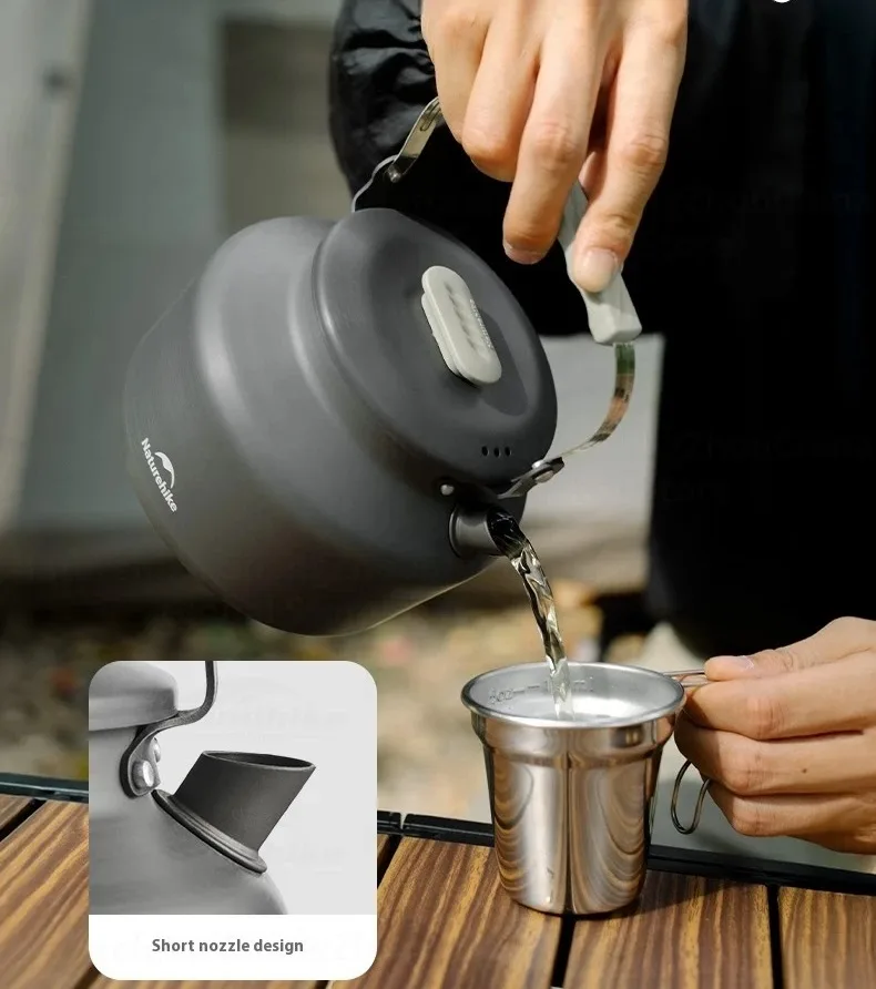 Naturehike Outdoor Camping Portable Aluminum Alloy 1.4L Kettle with Stainless Steel 150ml Capacity Cups - Image 4