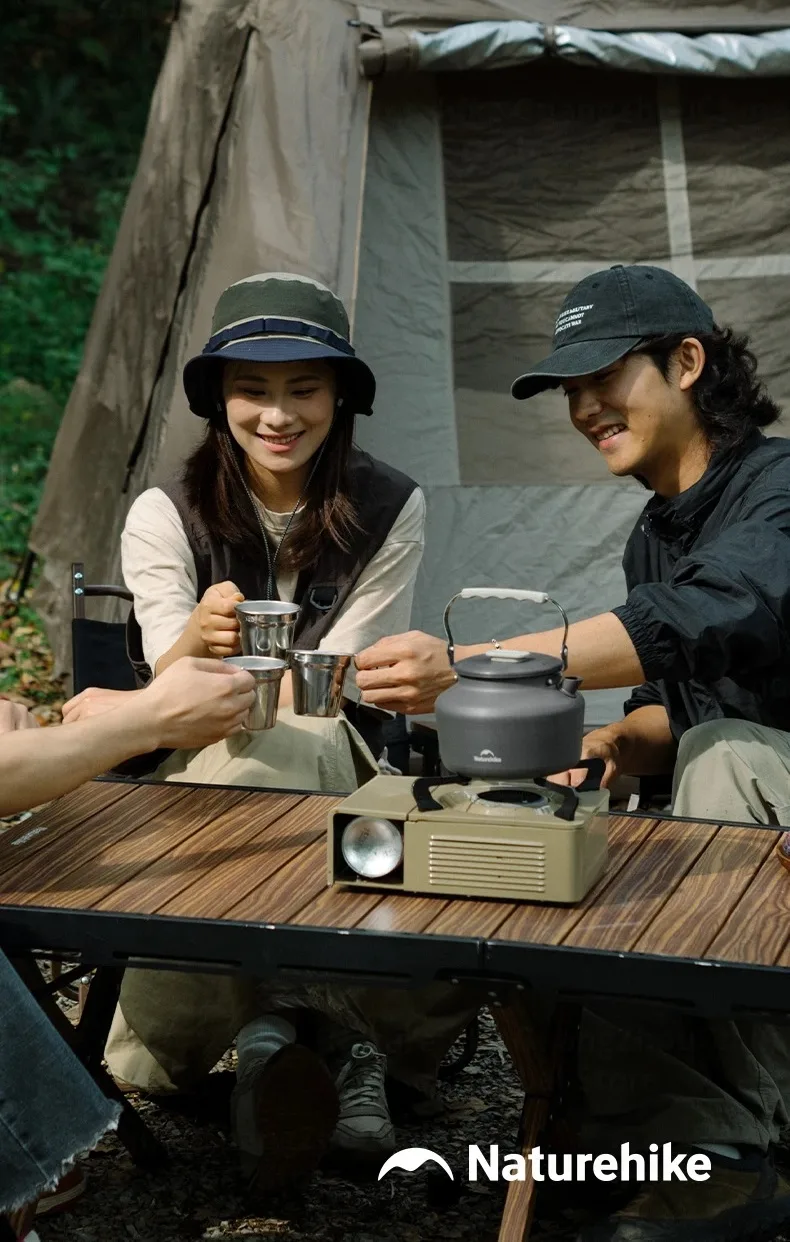 Naturehike Outdoor Camping Portable Aluminum Alloy 1.4L Kettle with Stainless Steel 150ml Capacity Cups - Image 5