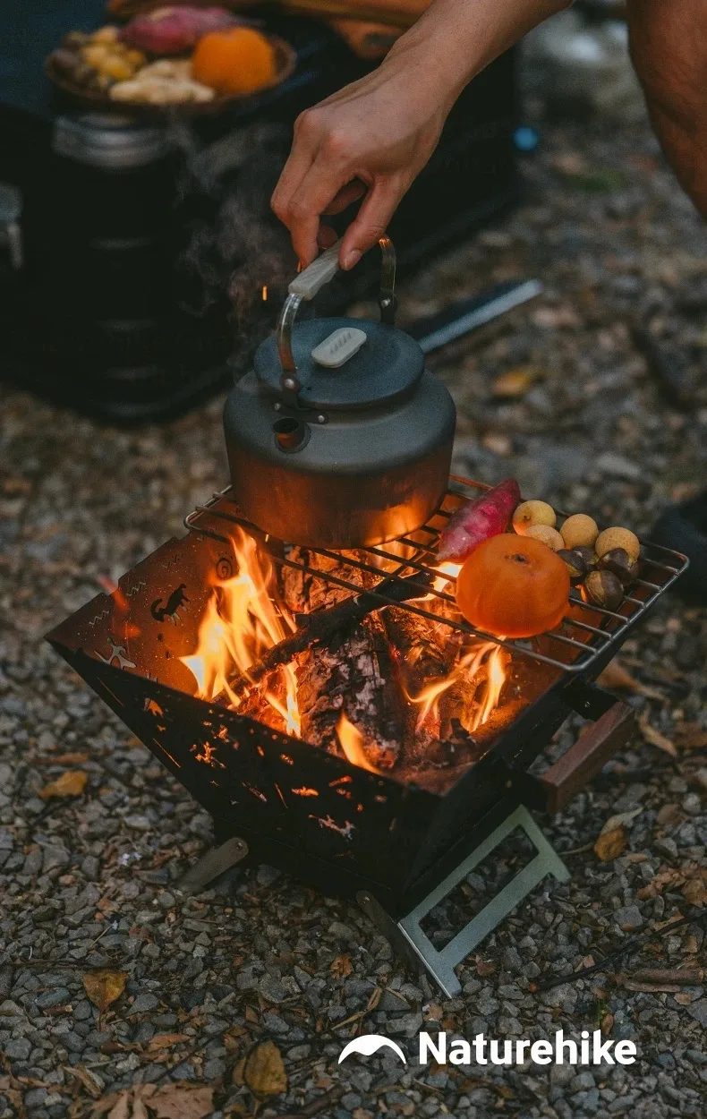 Naturehike Outdoor Camping Portable Aluminum Alloy 1.4L Kettle with Stainless Steel 150ml Capacity Cups - Image 6
