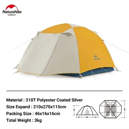 Naturehike Outdoor 2Persons Yunchuan Cloud-Creek Pro Ultralight Free standing Tent
